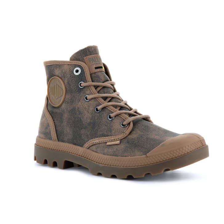 Bottes Palladium Pampa Hi WAX Homme Marron | FR VHE468O